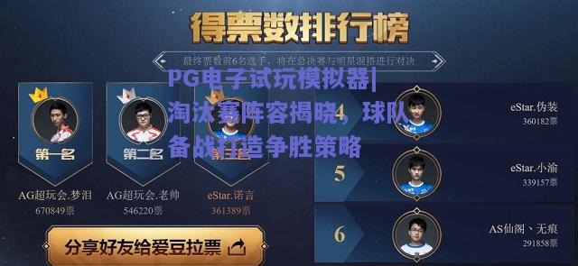 淘汰赛阵容揭晓，球队备战打造争胜策略